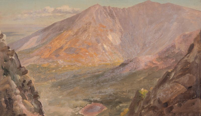 Mt. Katahdin, Great Basin from South Turner Mountain de Frederic Edwin Church, pintura a óleo