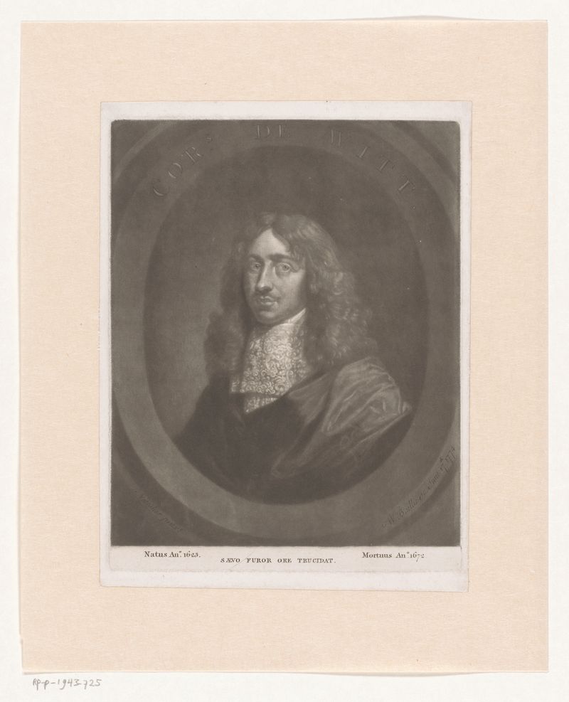 Portrait of Cornelis de Witt, etching by William Baillie, 1774