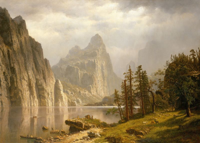 Merced River, Yosemite Valley de Albert Bierstadt, óleo