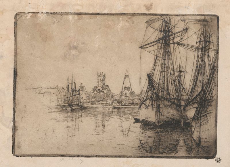 Escena marina con barcos y olas, pintura al óleo de Józef Pankiewicz