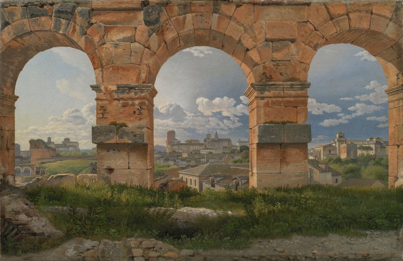 A View through Three Arches of the Third Storey of the Colosseum de Christoffer Wilhelm Eckersberg, medio desconocido