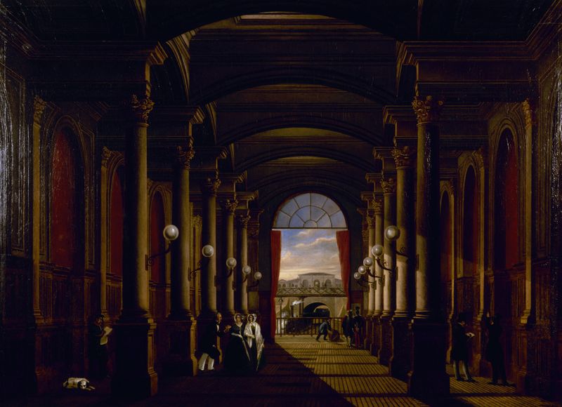 Interior de la antigua estación de tren Saint-Lazare, Romanticismo, Artista desconocido