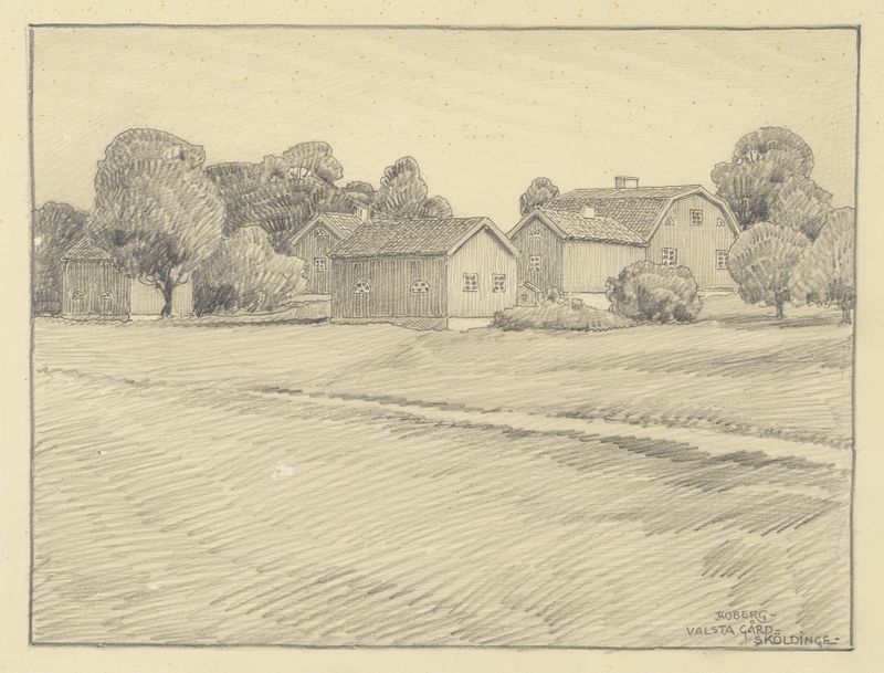 Landscape of Valsta Gård by Ferdinand Boberg, medium unknown