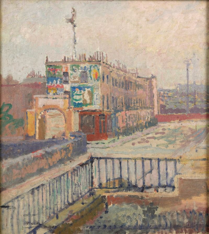 Hampstead Road, Camden Town by Spencer Frederick Gore, oil on canvas