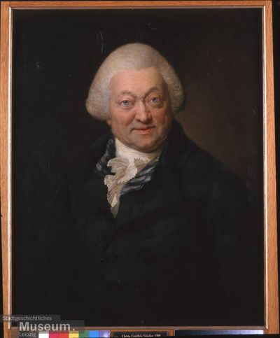 Retrato de Quirin Gottlieb Schacher, óleo sobre lienzo de Anton Graff
