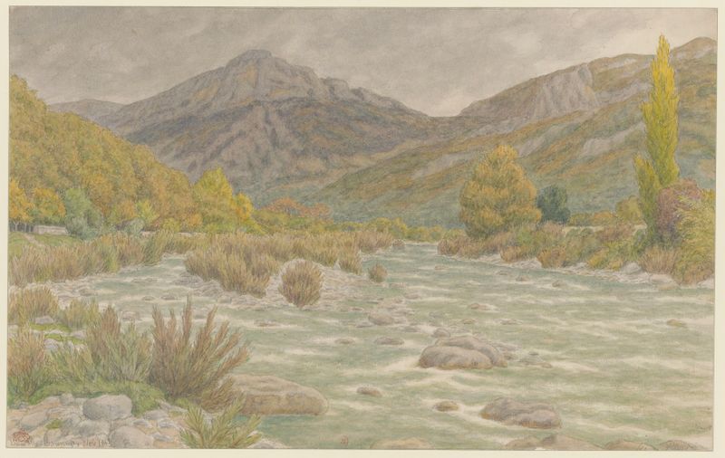 Paisagem de colinas onduladas com luz, de Henri Rivière, 1943