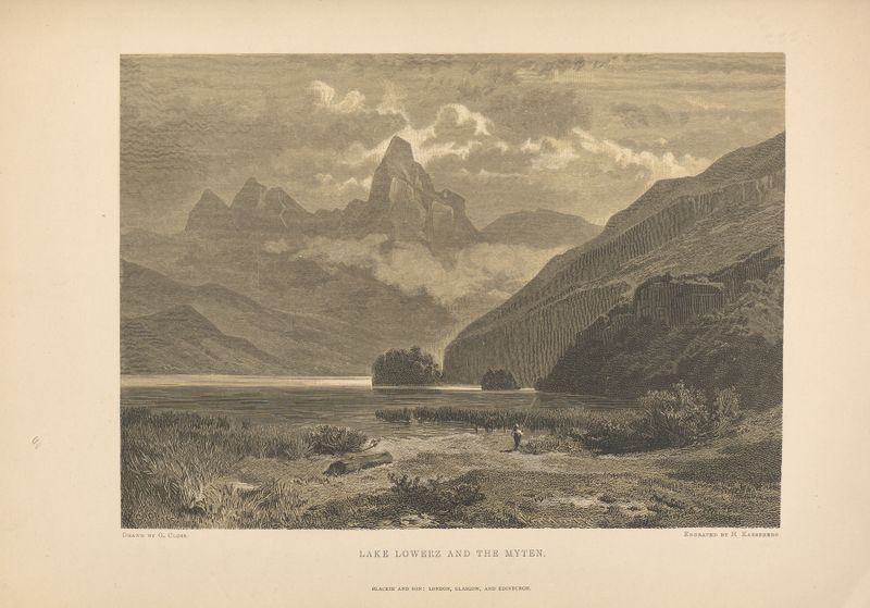 Lake Lowerz and the Myten, oil painting by Theodor Gsell Fels