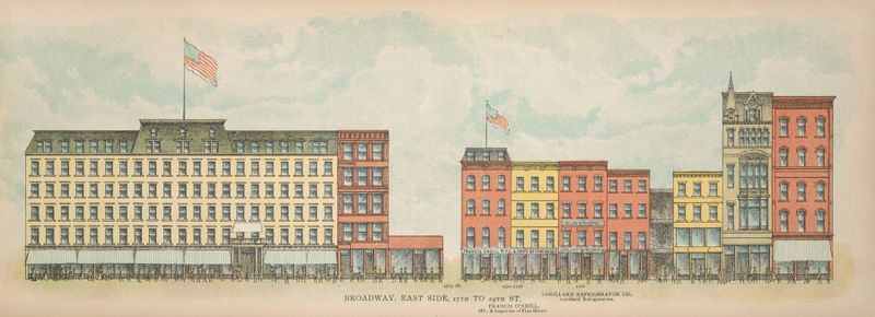 Escena de género que representa la vida urbana en 1899 por Mail & Express