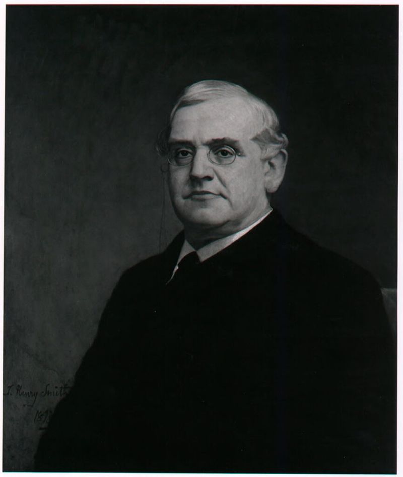 Retrato de um homem em um fraque, óleo sobre tela de J. Henry Smith