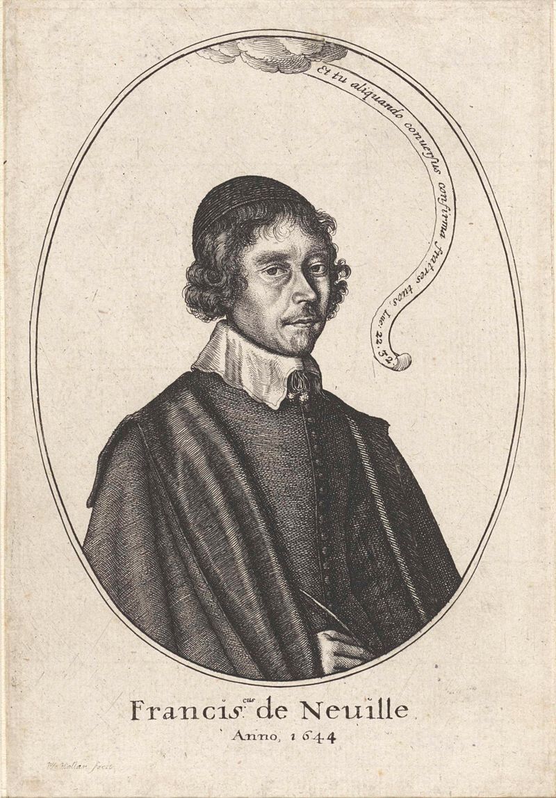 Retrato de Franciscus de Neville, grabado de Wenceslaus Hollar