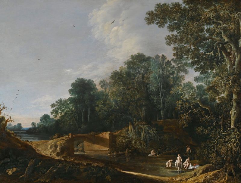 Landscape with the Toilet of Venus, oil on canvas by François van Knibbergen