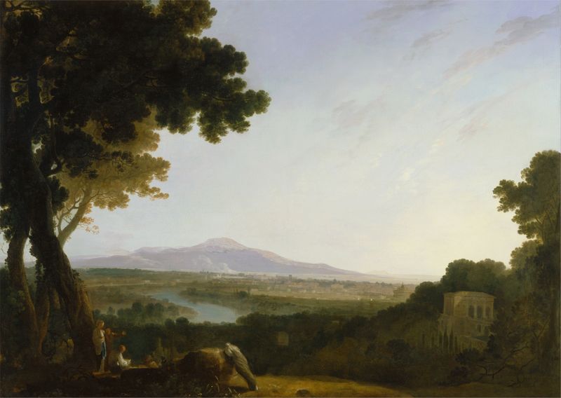Landscape view of Rome from the Villa Madama, oil painting by Richard Wilson