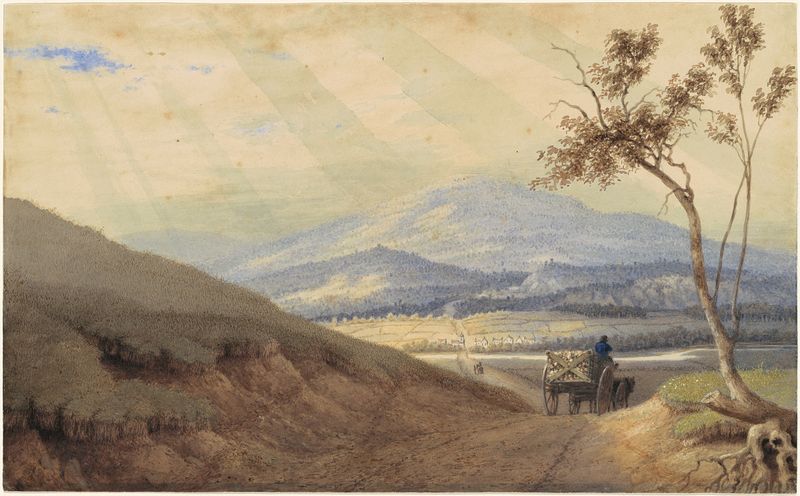 A Gleamy Effect—Hollidaysburg, Pennsylvania, óleo sobre lienzo de George Harvey