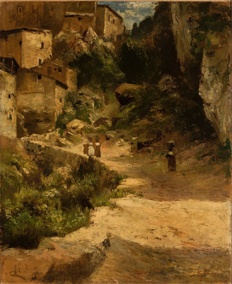 Landscape from Antakya, oil on canvas by Theodor Blache