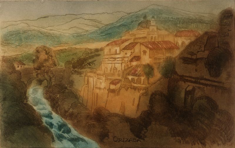 Landscape with weathered stones and muted vegetation by George Overbury Hart