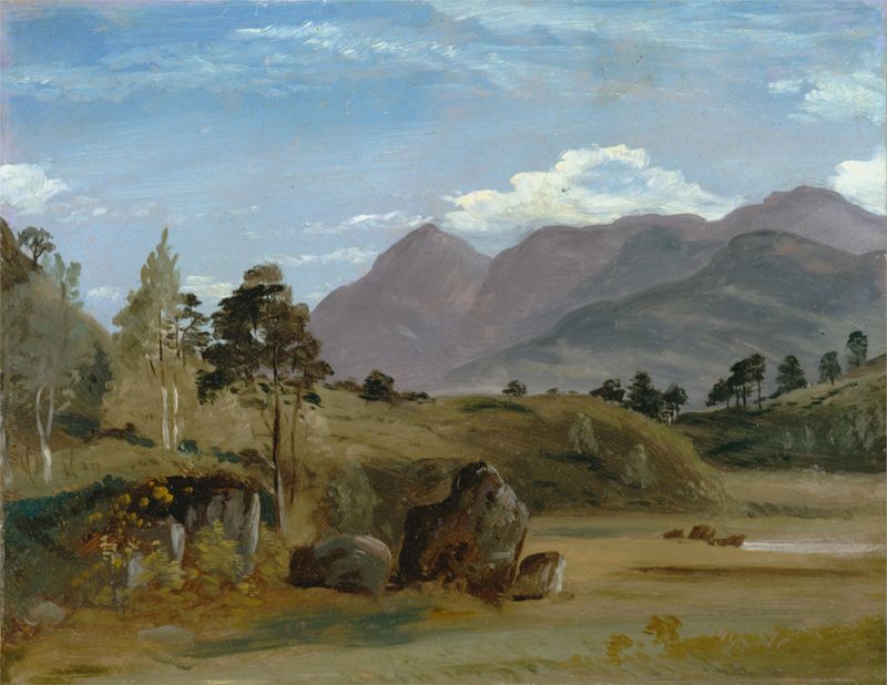 Mountain landscape with mist and light, oil painting by Lionel Constable