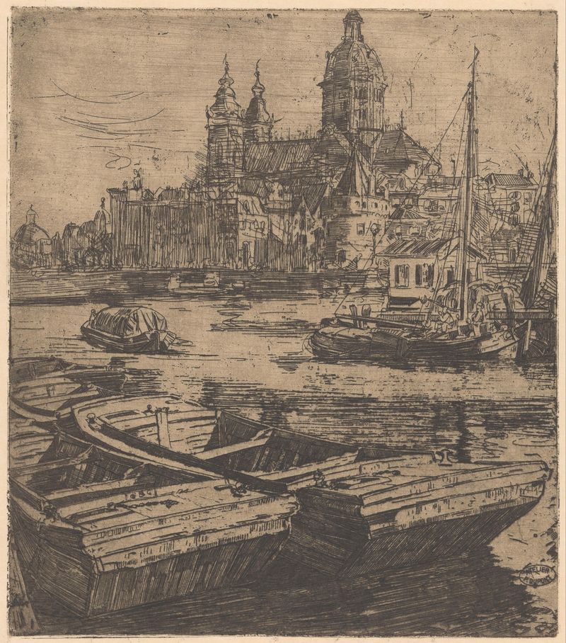 Basiliek van de Heilige Nicolaas en Ámsterdam, óleo sobre lienzo de Pieter Dupont