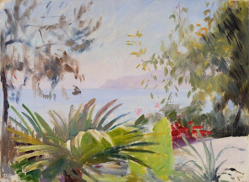 Villa Bakhchi-Dere en Yalta, óleo sobre lienzo de Jan Ciągliński