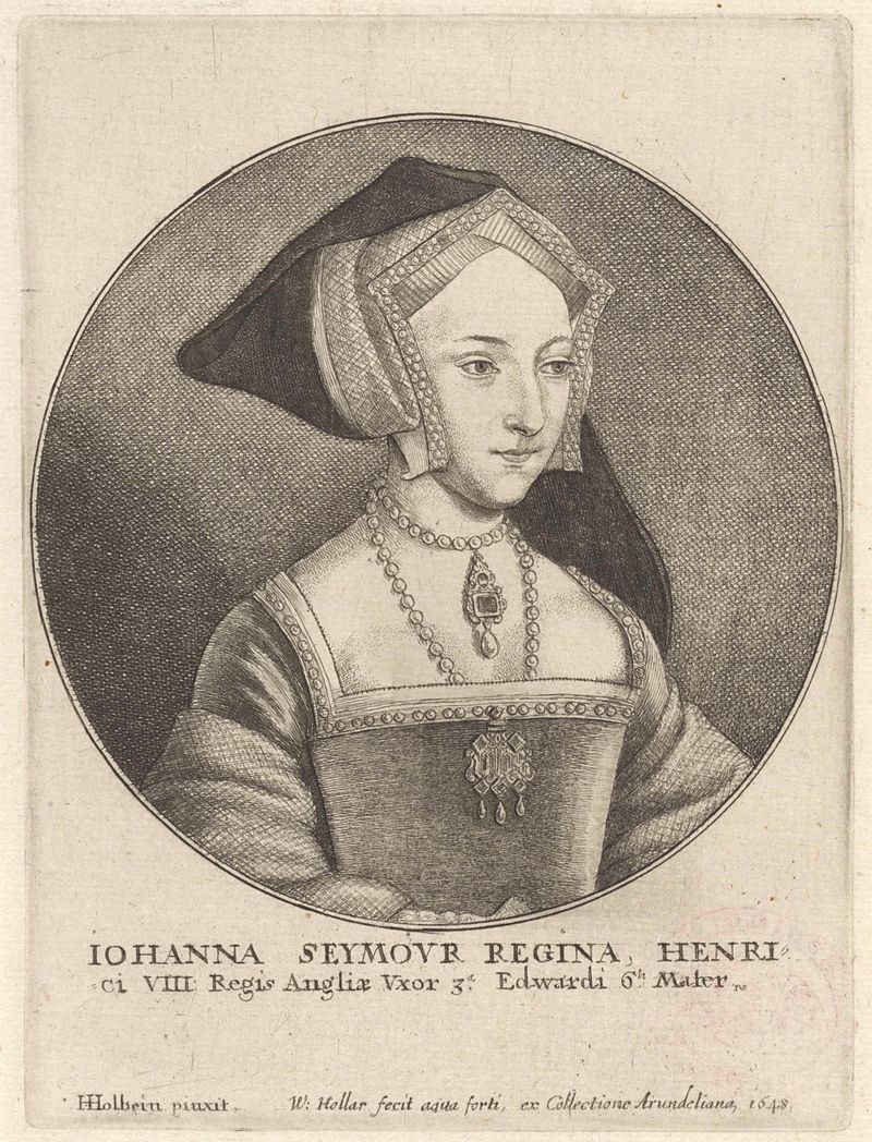 Retrato de Jane Seymour, rainha da Inglaterra, gravura de Wenceslaus Hollar