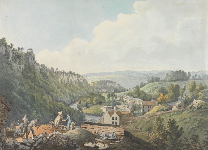 Landscape of Matlock Baths, Derbyshire by William Day, oil painting