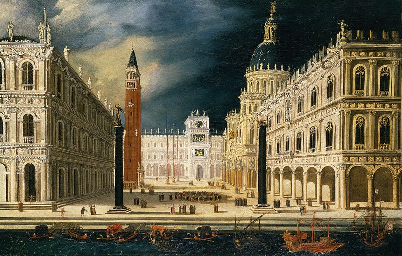 Venice, A View Of San Marco From The Bacino by François de Nomé, oil painting