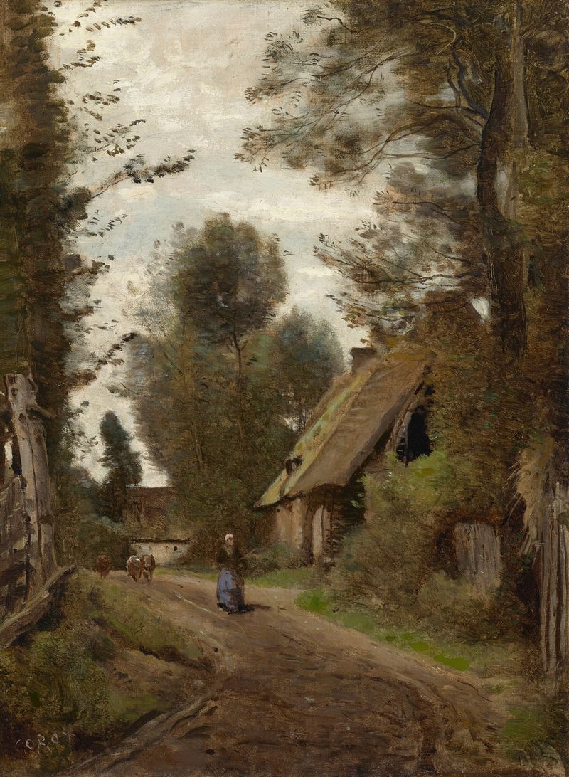 Paisaje de Saint-Quentin-des-Prés, óleo sobre lienzo de Jean-Baptiste-Camille Corot
