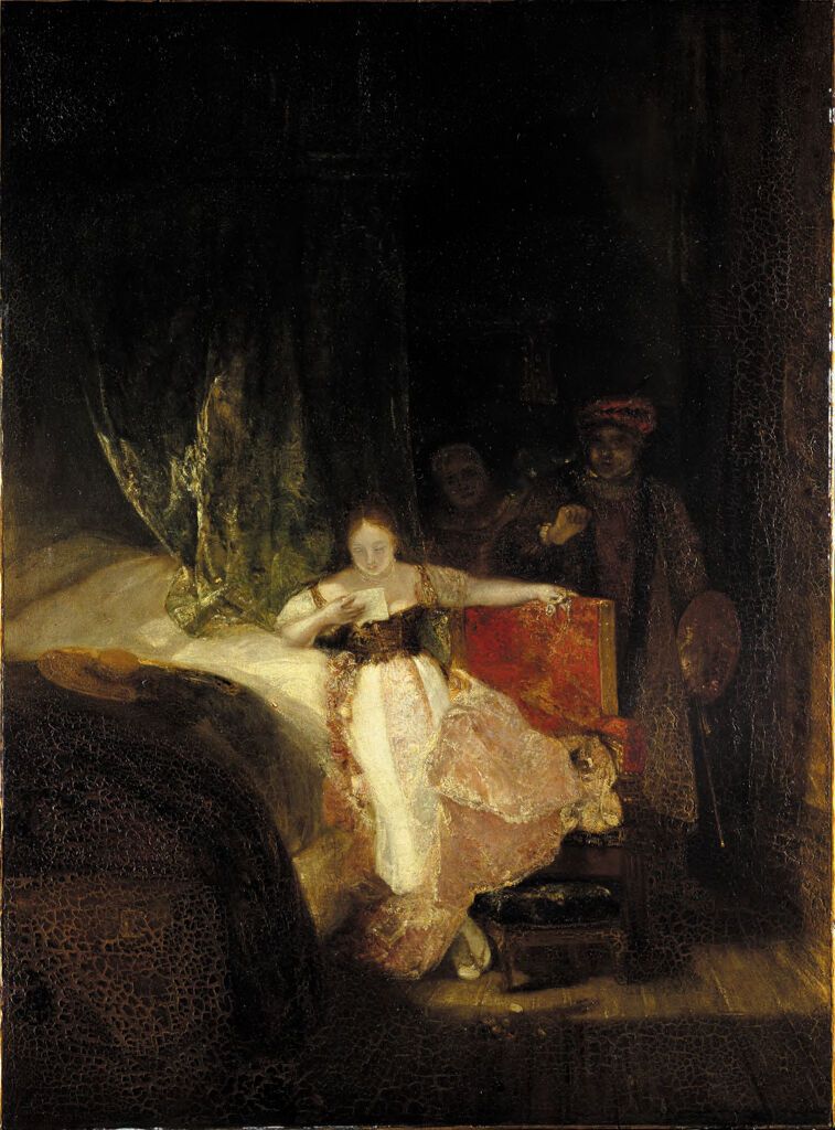 Retrato de uma jovem mulher em luz suave, óleo sobre tela de Joseph Mallord William Turner