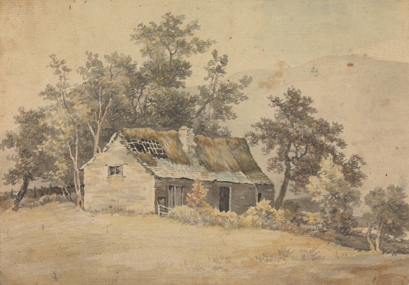 Landscape with a Dwelling in Ruin, oil on canvas by Sawrey Gilpin