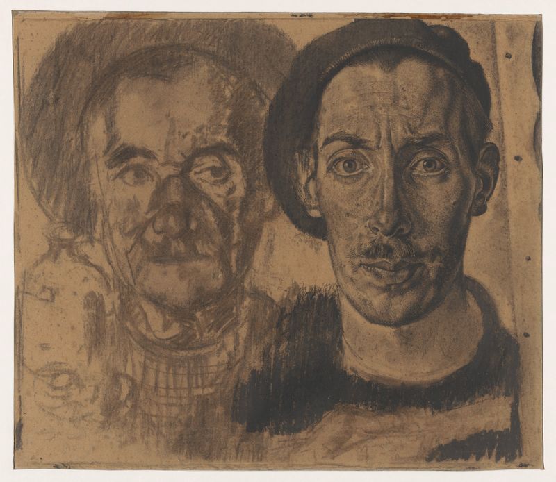 Retrato de Libbe e Dick Ket, óleo sobre tela de Dick Ket