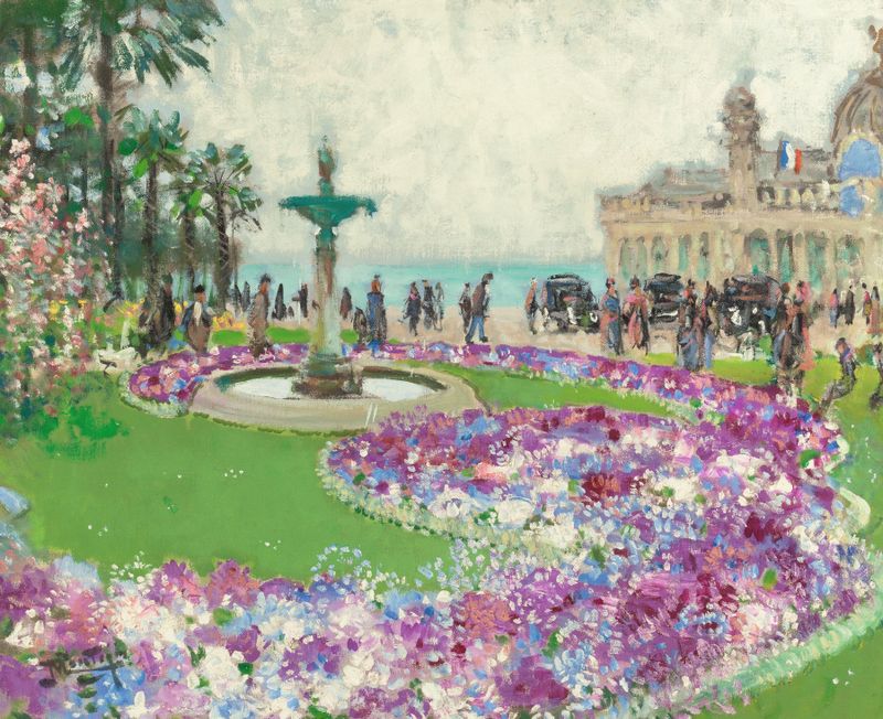 Le Casino de Pierre-Eugène Montézin, impressionismo, cena de gênero