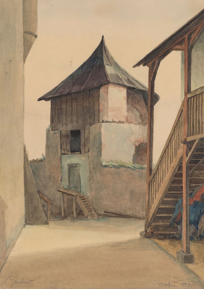 Bastião do Castelo de Zvolen de Ladislav Treskoň, meio desconhecido