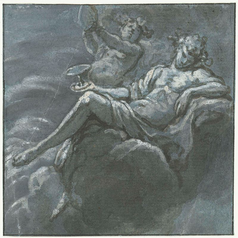 Bacchus and Silenus in oil on canvas by Hans Ulrich Franck