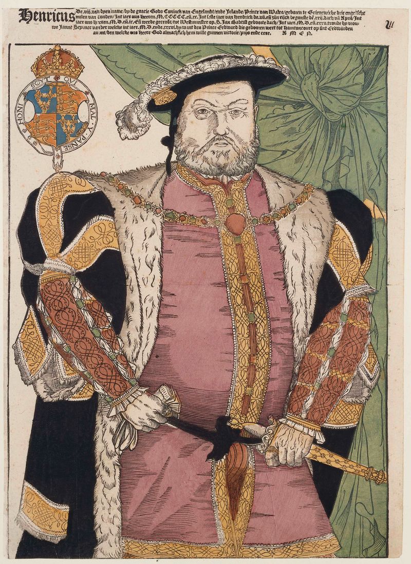 Portrait of King Henry VIII of England by Cornelis Anthonisz, oil painting