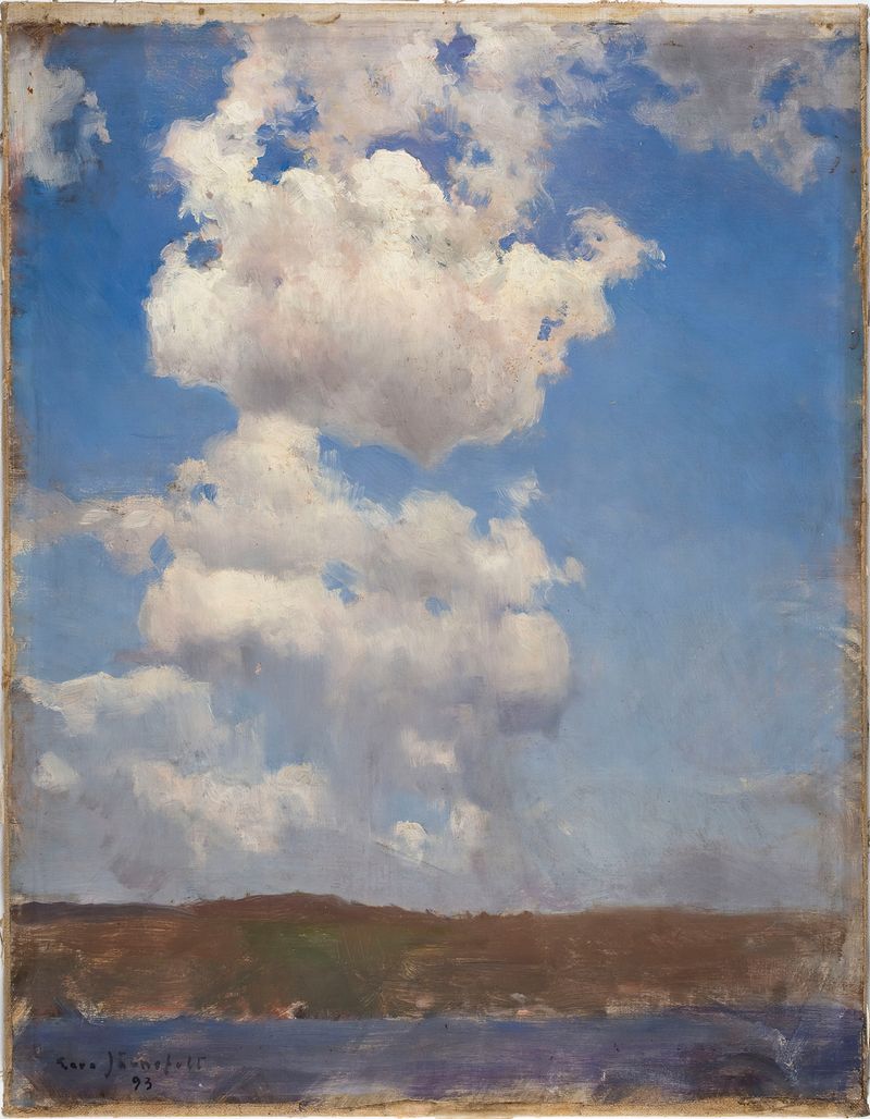 Cloud Study, oil painting by Eero Järnefelt, depicting a luminous sky with clouds.