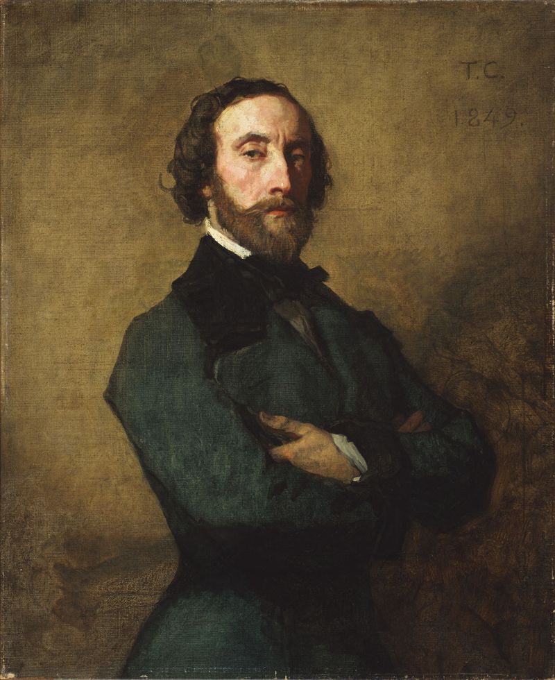 Portrait of Paul Barroilhet, oil on canvas by Thomas Couture