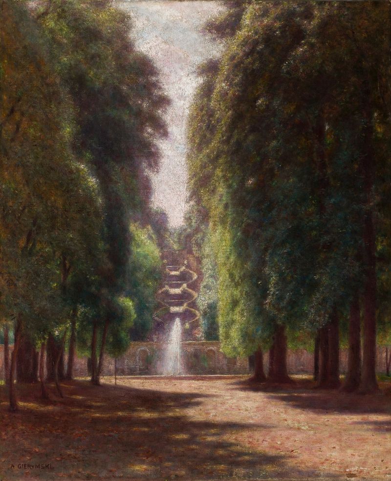 Villa Torlonia in Frascati by Aleksander Gierymski, oil painting