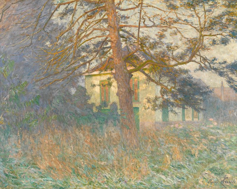 Villa Zonneschijn by Emile Claus, impressionism, depicting a landscape with sunlight