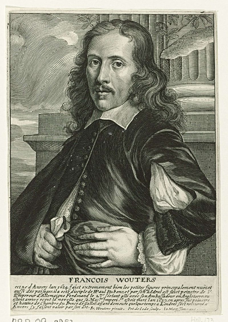 Portret van Frans Wouters, etching by Pieter de Jode