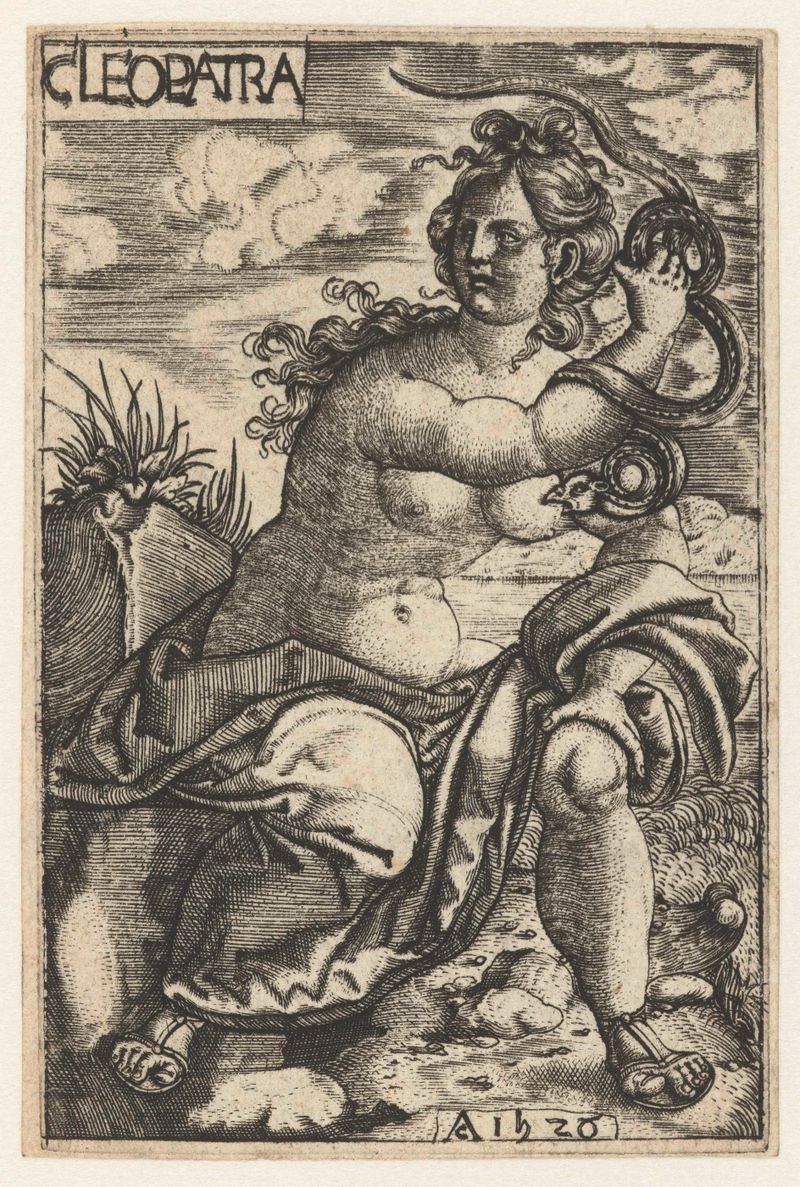Grabado de Monogrammist AC que representa a dos figuras en un abrazo íntimo, 1526