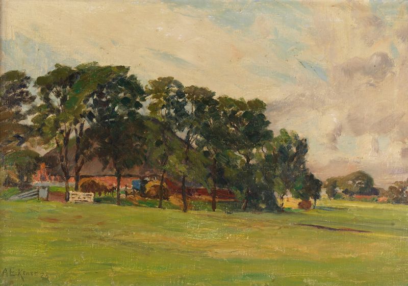 Haubarg in Eiderstedt by Alexander Eckener, a landscape artwork
