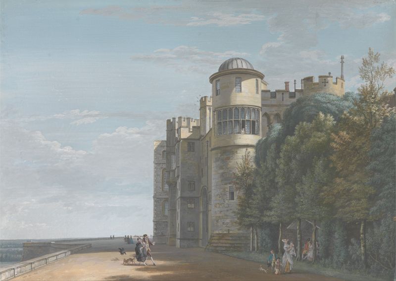 The North Terrace, Looking East de Paul Sandby, acuarela sobre papel