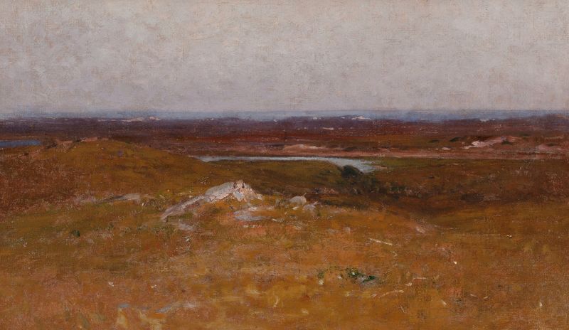 Cena marinha de Menemsha Bight, óleo sobre tela de Robert Swain Gifford