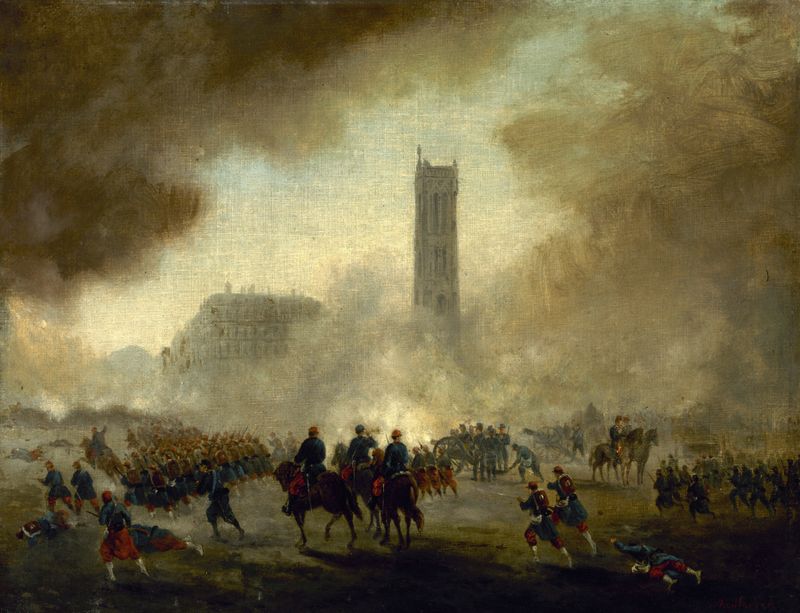 Arquitectura de La tour Saint-Jacques por Gustave Boulanger, pintura al óleo