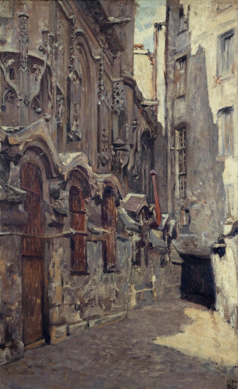 Les Charniers de l’église Saint-Gervais-Saint-Protais, oil on canvas by Henri Dabadie