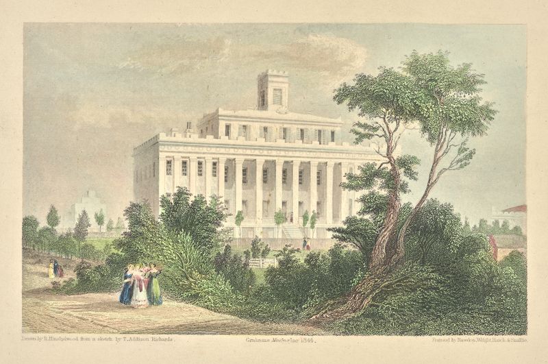 Georgia Female College façade, Neoclassicism, Robert Hinshelwood