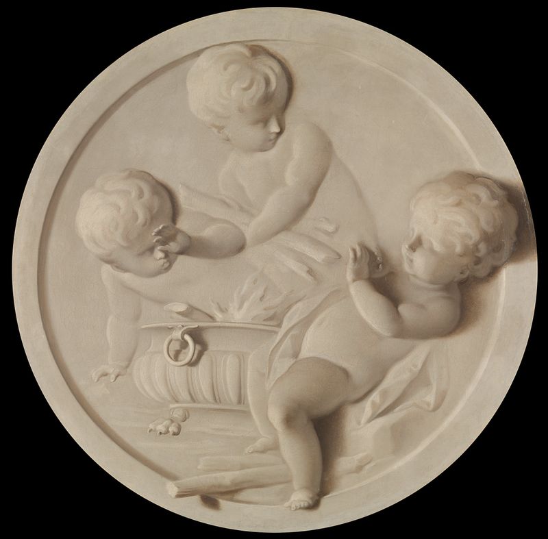 Alegoría del Invierno, óleo sobre lienzo de Jacob de Wit
