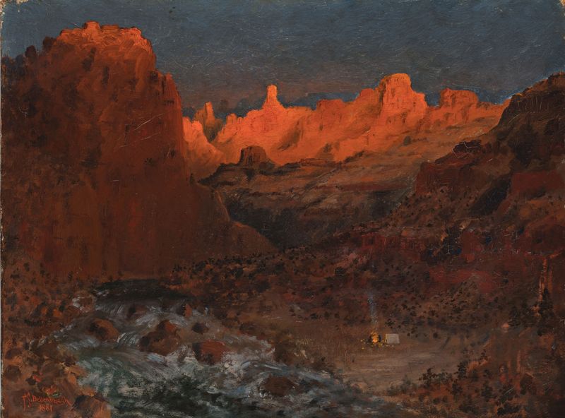 Paisaje del Cañón Cataract, óleo sobre lienzo de Frederick Samuel Dellenbaugh