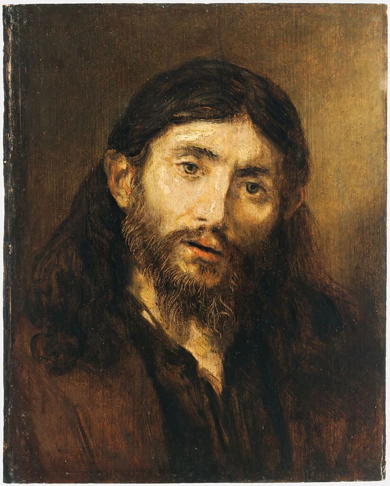 Head of Christ, oak medium, by Rembrandt Harmensz. van Rijn