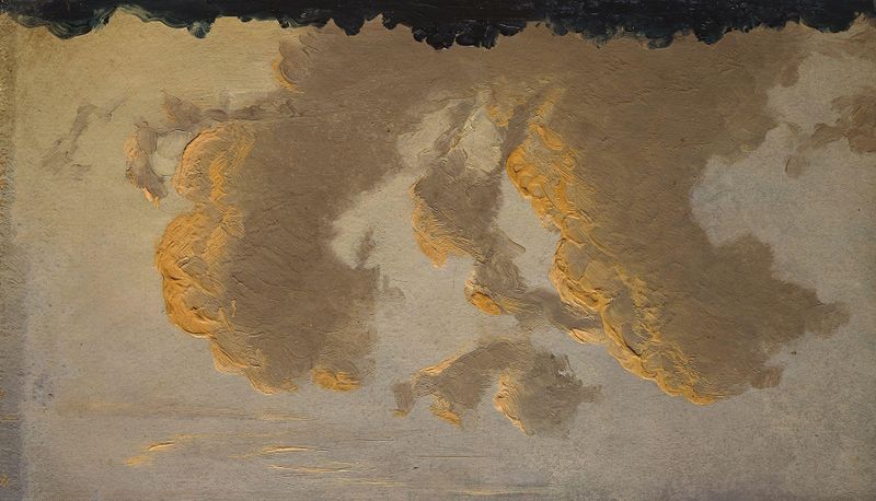 Cloud Study II by Knud Baade, oil painting depicting clouds and light in the sky
