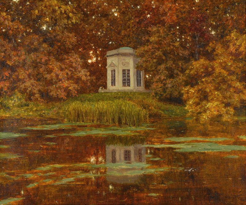 Pond in the Park at Versailles by Ivan Fedorovich Choultse, impressionism, landscape